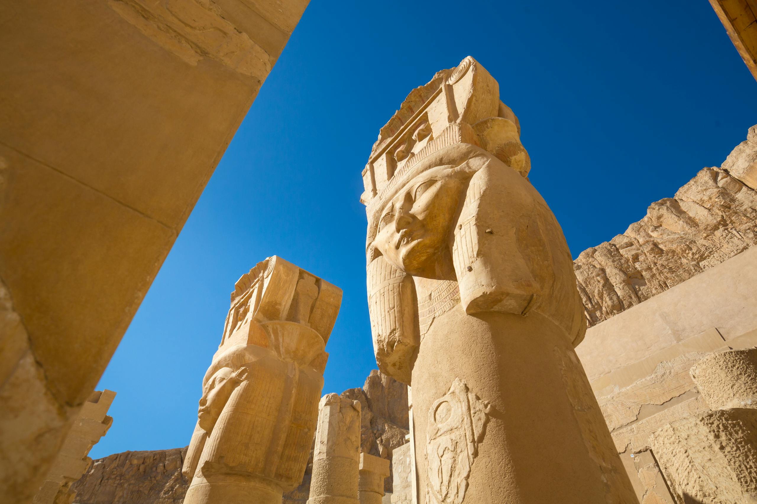 Explore the ancient architecture of the Mortuary Temple of Hatshepsut, a historical marvel in Egypt.